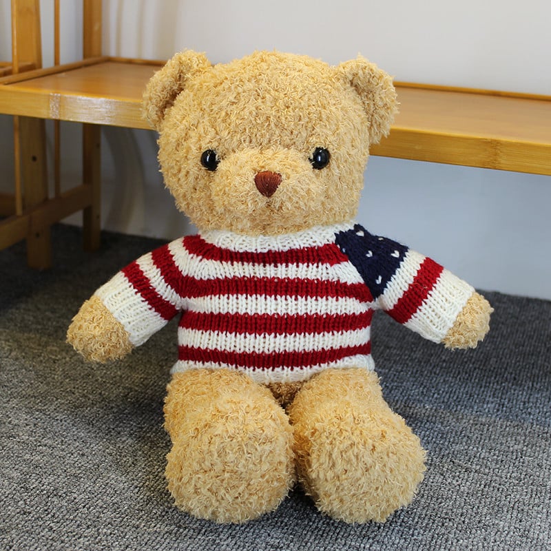 Plišani medvjedić lutka - kratki pliš, PP pamuk punilo, personalizacija logotipa, uzrast 7–14 godina