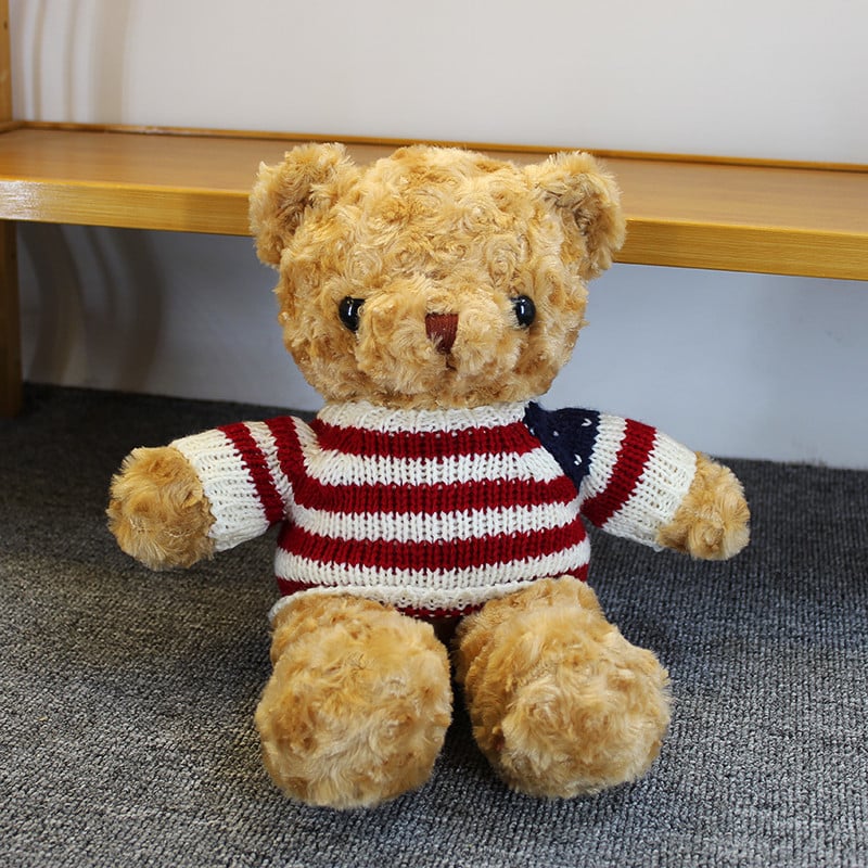 Plišani medvjedić lutka - kratki pliš, PP pamuk punilo, personalizacija logotipa, uzrast 7–14 godina