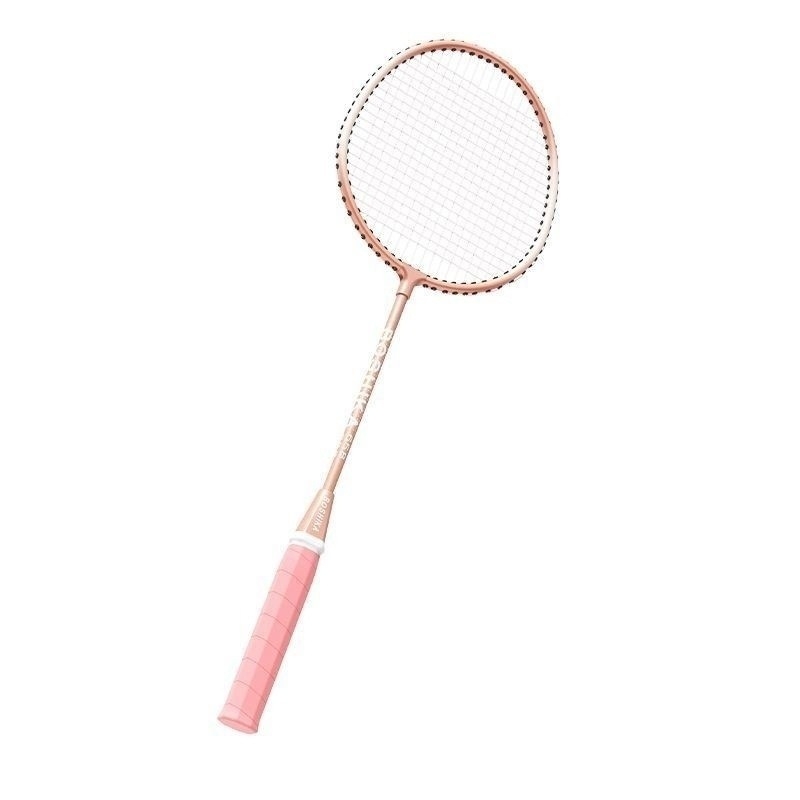 Badminton raketės komplektas (pora) suaugusiems ir vaikams, aliuminio lydinio rėmas, nailoninis pluoštas, svoris 95–100 g, tiesus kotas