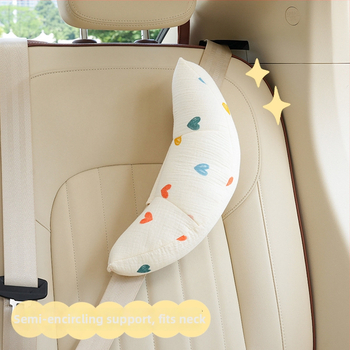 Automobilių saugos diržo peties pagalvė – animacinis dizainas, medvilnės gauzės audinys, 400 g, Nabao Road, pritaikymas galimas