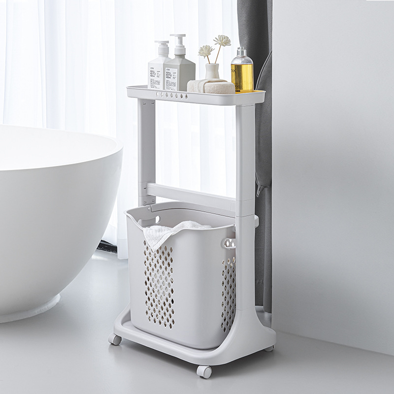 Ράφι-Κρεμάστρα για Ρούχα σε Δάπεδο, Δύο Επιπέδων, Μετακινούμενο, Μεταλλικοί Σωλήνες PP/ABS