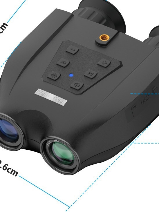 Prenosný binokulárny nočný vizor na pozorovanie vtákov s fotografovaním a videom, 10x zväčšenie, objektív 35 mm, dosah 200–300 m, hmotnosť 375 g