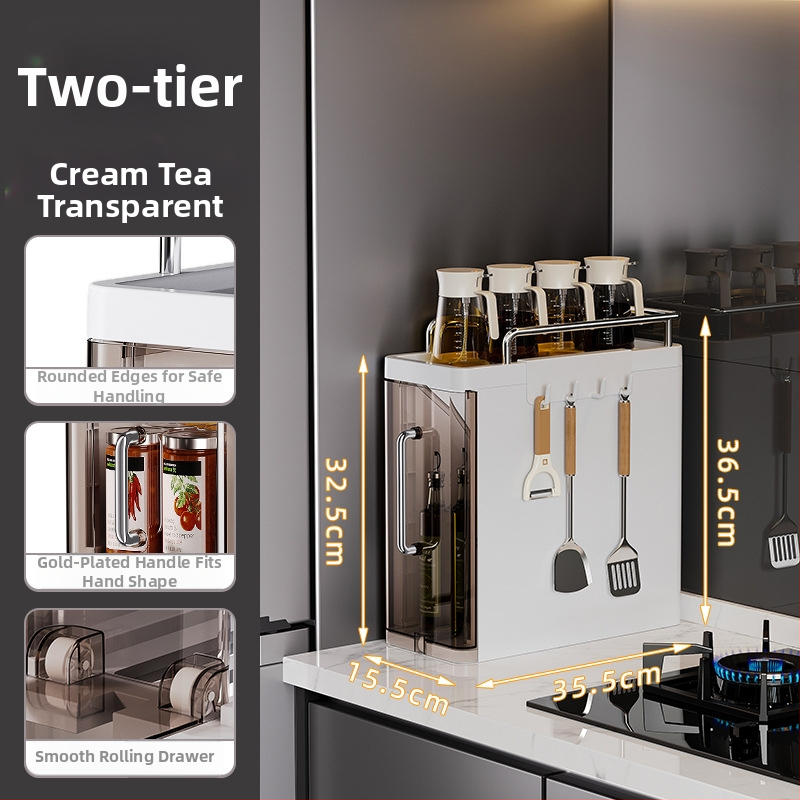 Kuchynský úložný kabinet, model 8856, plast, inštalácia na stole, hmotnosť 3759 g