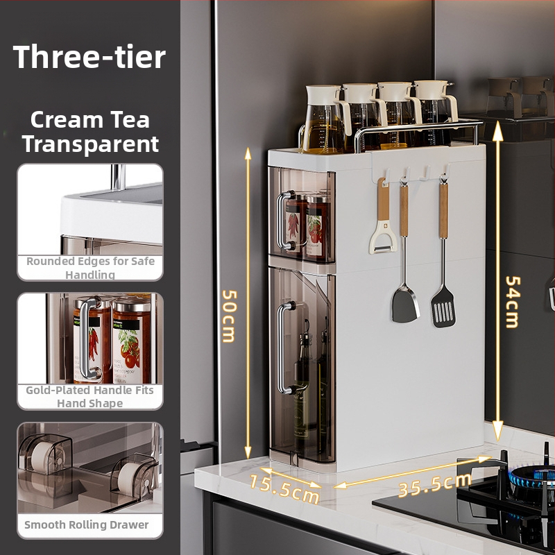 Kuchynský úložný kabinet, model 8856, plast, inštalácia na stole, hmotnosť 3759 g