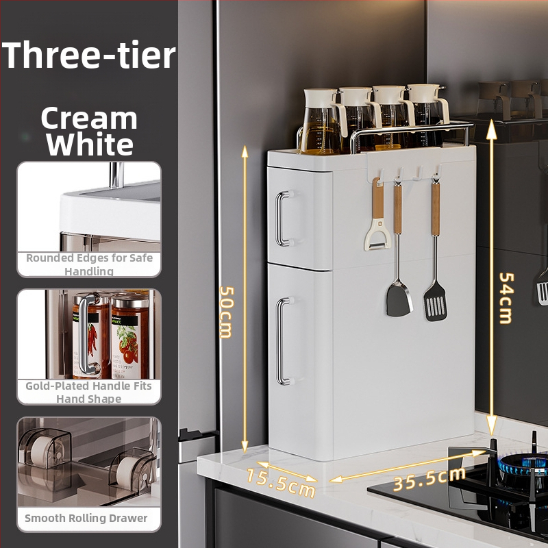 Kuchynský úložný kabinet, model 8856, plast, inštalácia na stole, hmotnosť 3759 g