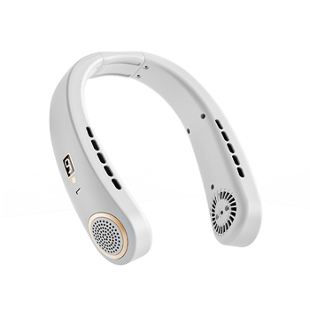 Ανεμιστήρας λαιμού, φορητός, με επαναφορτιζόμενη μπαταρία 1000–1200 mAh, κινητήρας χωρίς ψήκτρες, χωρίς λεπίδες, USB τροφοδοσία, αυτονομία 2–3 ωρών