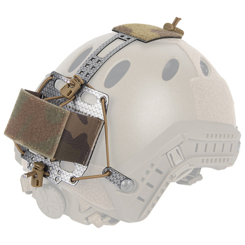 Éjjellátó készülékhez tartozó akkumulátor-doboz és sisaktáska - Taktikai kiegészítő (Nylon Velcro; Kamufláž/egyszínű mintázat; Nylon bélés)