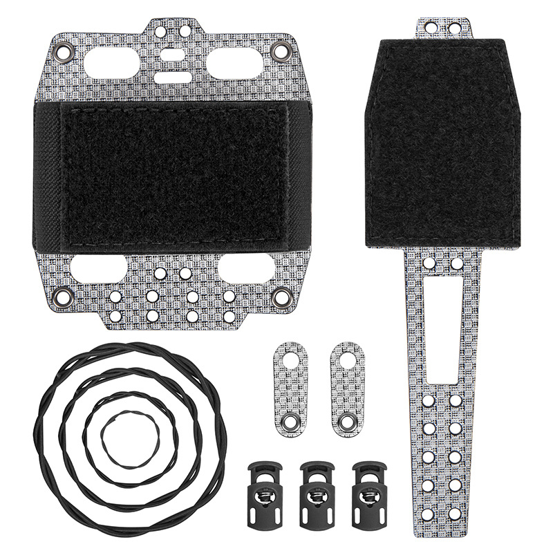 Éjjellátó készülékhez tartozó akkumulátor-doboz és sisaktáska - Taktikai kiegészítő (Nylon Velcro; Kamufláž/egyszínű mintázat; Nylon bélés)