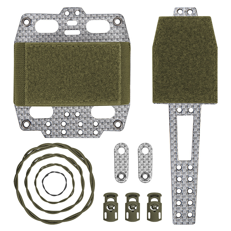 Éjjellátó készülékhez tartozó akkumulátor-doboz és sisaktáska - Taktikai kiegészítő (Nylon Velcro; Kamufláž/egyszínű mintázat; Nylon bélés)