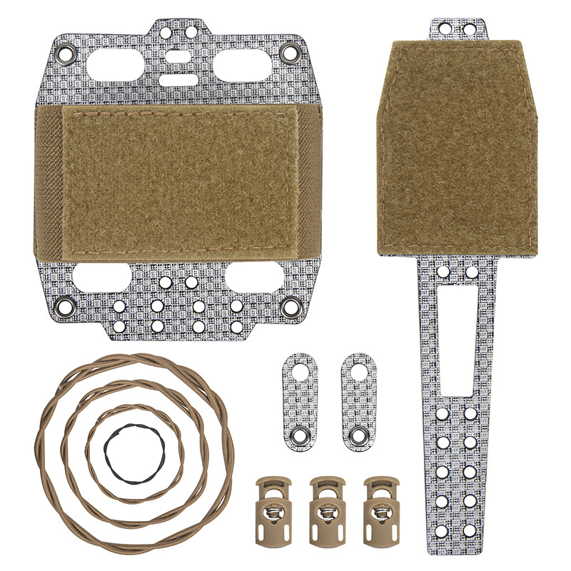 Éjjellátó készülékhez tartozó akkumulátor-doboz és sisaktáska - Taktikai kiegészítő (Nylon Velcro; Kamufláž/egyszínű mintázat; Nylon bélés)