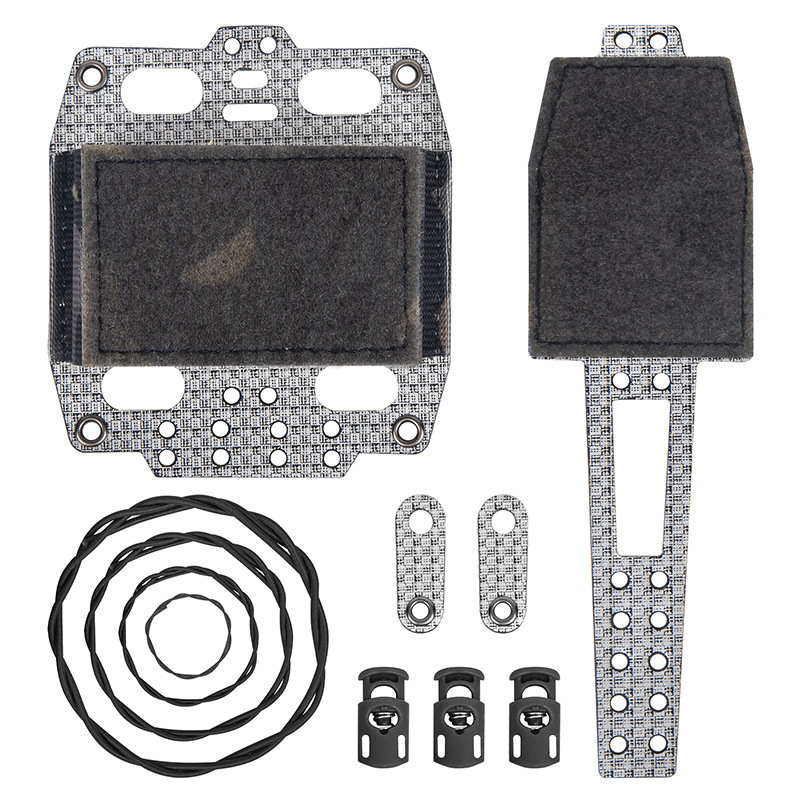 Éjjellátó készülékhez tartozó akkumulátor-doboz és sisaktáska - Taktikai kiegészítő (Nylon Velcro; Kamufláž/egyszínű mintázat; Nylon bélés)