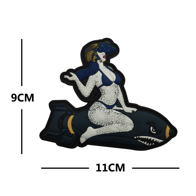 BACK HAND Θαλάσσια ζωή: Καρτούν σήμα καρχαρία, PVC βραχιόλι για τον καρπό, Unisex, Αδιάβροχο, Φθινόπωρο 2024