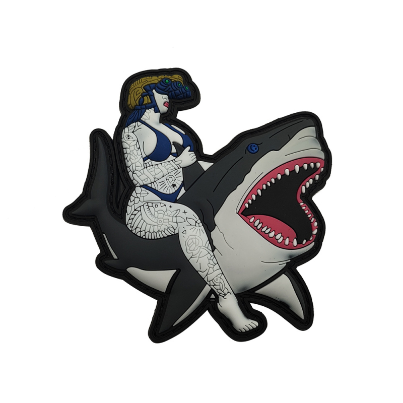 BACK HAND Θαλάσσια ζωή: Καρτούν σήμα καρχαρία, PVC βραχιόλι για τον καρπό, Unisex, Αδιάβροχο, Φθινόπωρο 2024