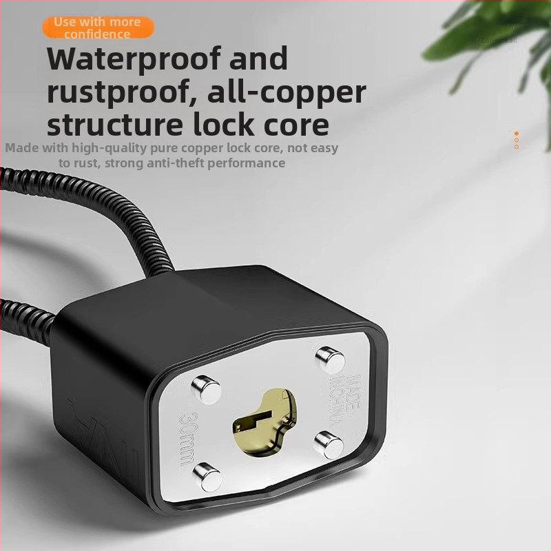 Lacăt cu cifru pentru dulapuri și dosare, cablu din oțel – model JCJCGSMMS, material: cablu din oțel cu înveliș din plastic, marcă: Shouli