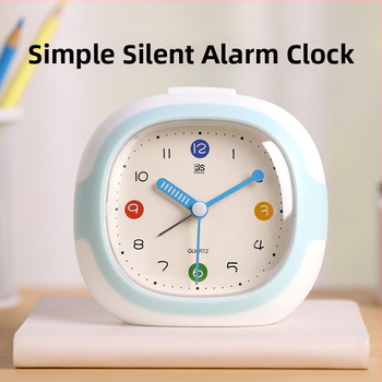 Studentų žadintuvas su LCD ekranu ir analogo-skaitmeninio rodymo, plastikinis korpusas, maitinimas iš sauso baterijos, sklandus sekundės judėjimas