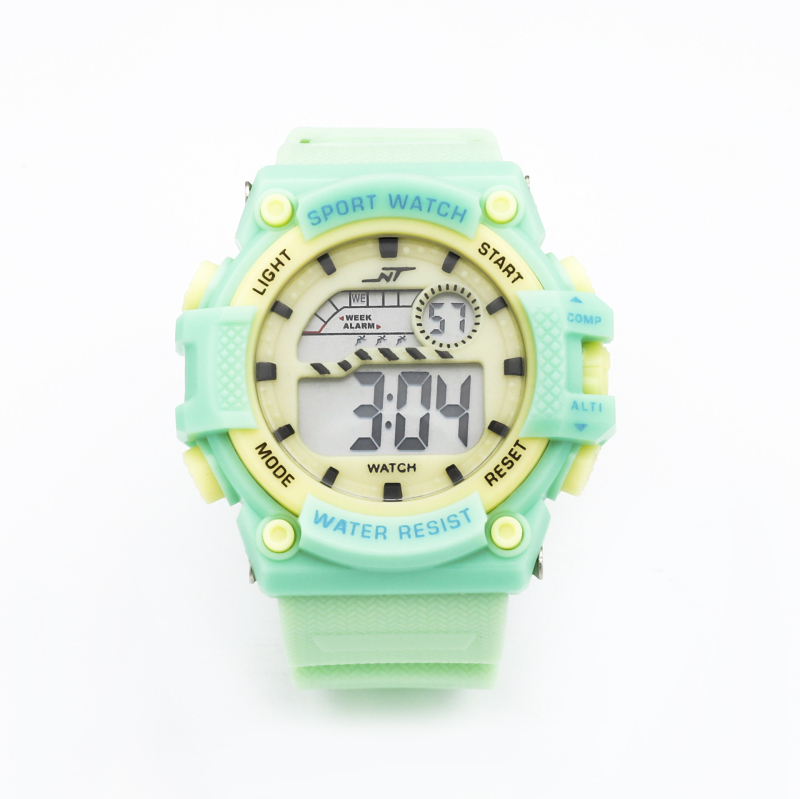 Електронен часовник за ученици (светещ дисплей, електронно движение, ABS корпус, PVC каишка)