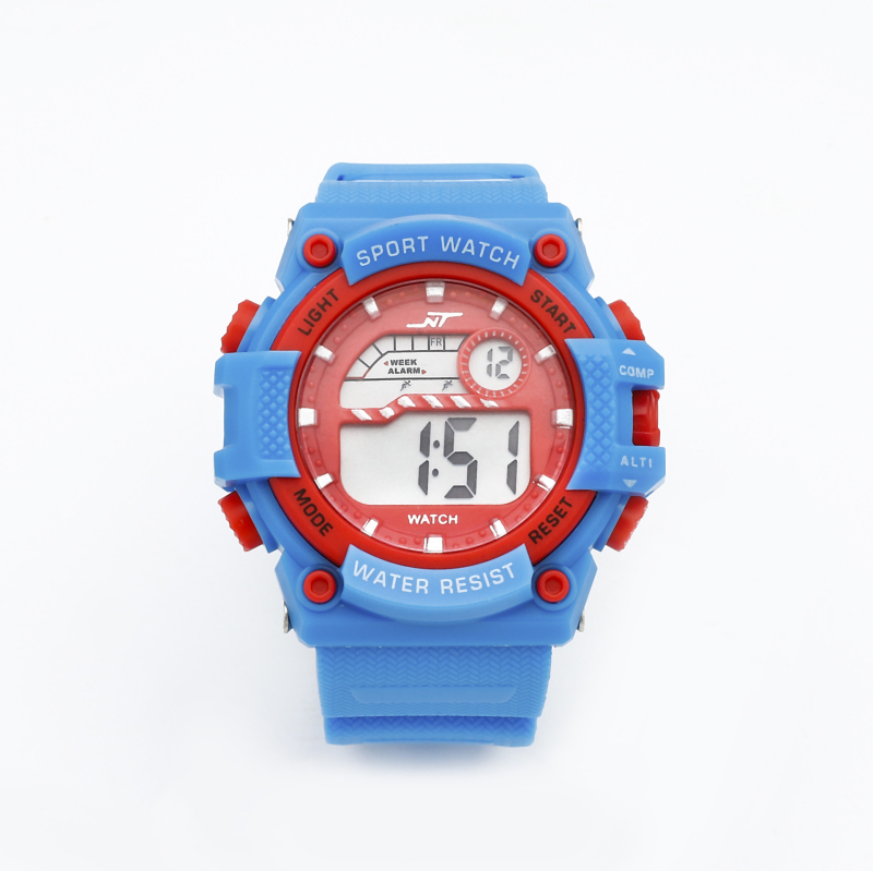 Електронен часовник за ученици (светещ дисплей, електронно движение, ABS корпус, PVC каишка)