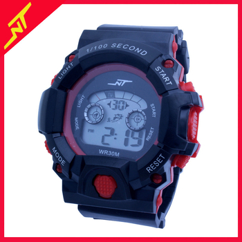 Vīriešu elektroniskais pulkstenis, daudzfunkcionāls, gaišs, ārējiem sporta veidiem, ciparu displejs; kustība: elektroniska; korpuss: plastmasas; siksna: PVC; ūdensizturība: nav ūdensizturīgs