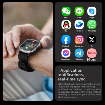 Išmanusis laikrodis H11 – širdies ritmo stebėjimas, kraujospūdžio matavimas, deguonies kiekio kraujyje matavimas, miego stebėjimas, atsparus vandeniui
