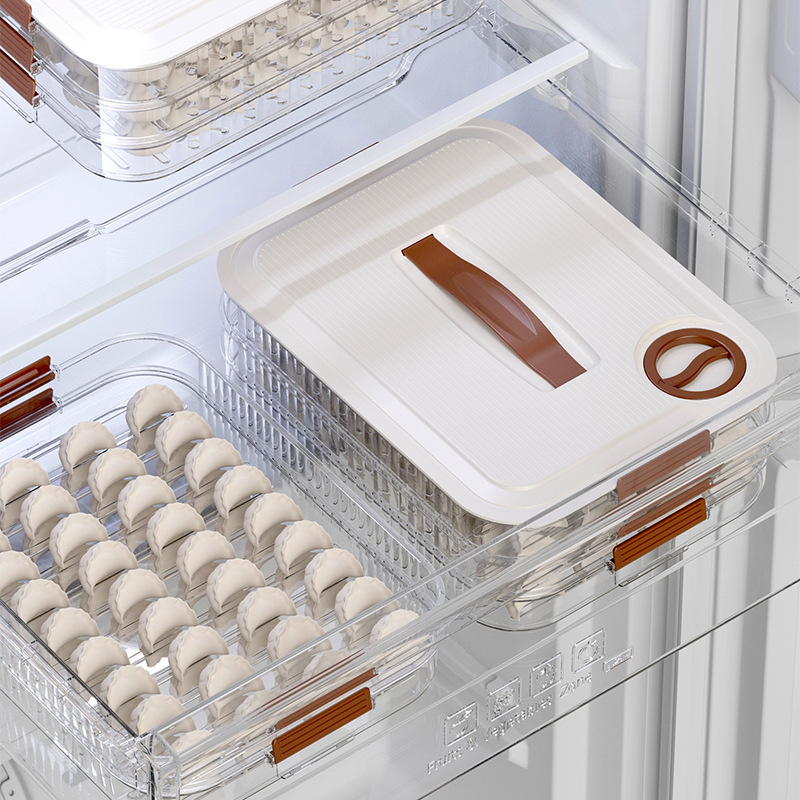 Кутия за пелмени за хладилник – хранителна пластмаса, съхранение и запазване на свежестта, уплътнение, модел XG-1040-910