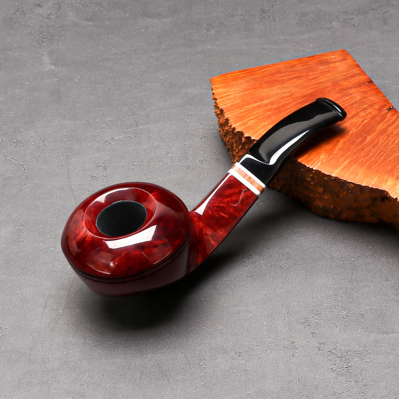 Pīpe – roku darbs no akmens ozolkoka, pārnēsājama, ar gaisa kameru, vecmodīgs stils