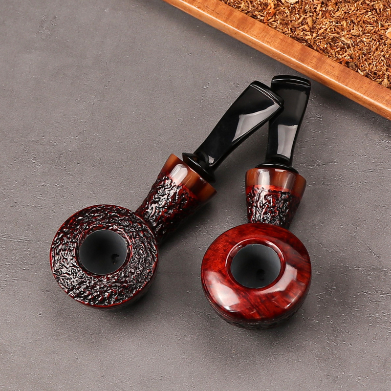 Pīpe – roku darbs no akmens ozolkoka, pārnēsājama, ar gaisa kameru, vecmodīgs stils