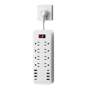 8 lizdų USB maitinimo juosta su įtampos apsauga, 110V, 10A