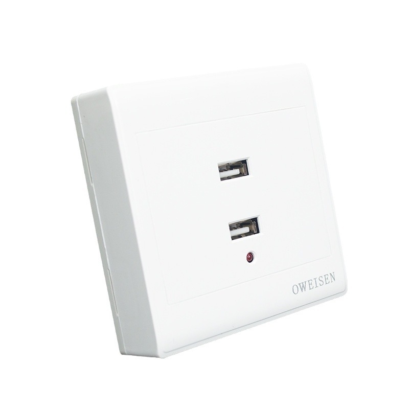 Тип 86 панел USB зарядно гнездо, 2/4-пиново, 100-250V, 1.5A, USB 5V изход, CCC сертифициран, PC корпус