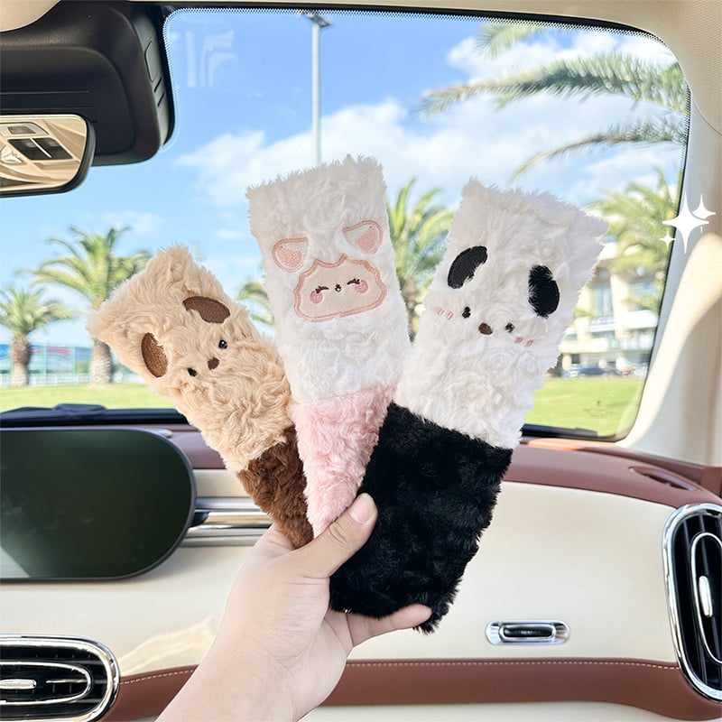 Feather pūkuota automobilio diržo pečių pagalvėlė su karikatūrų dizainu, logotipų spausdinimas prieinamas, 50 g