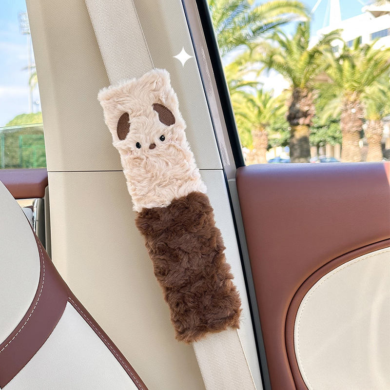 Feather plüüsist auto turvavöö õla padjake karikatuurkujundusega, logoprintimine saadaval, 50 g