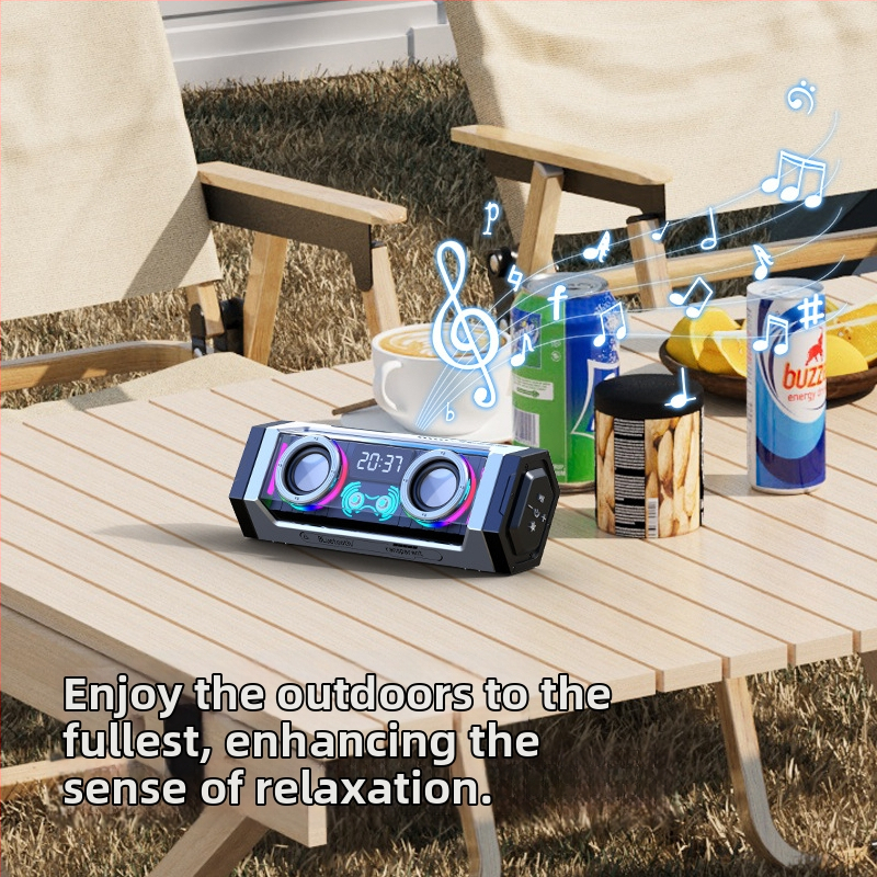 2025 Bezdrôtový stolný reproduktor s subwooferom pre domáce použitie, vonkajšie a karaoke