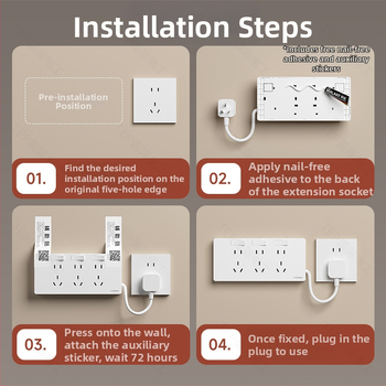 86-tipiska paplašināšanas kontaktligzda ar barošanas vadu, sienas uzstādīšana, 10A, 250V, Tin Phosphor Bronze kontakti