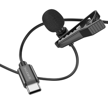 BOROFONE BFK11 Lavalier digitalni mikrofon za pametne telefone, 100 Hz–20 kHz, SNR ≥75 dB, Ugrađena baterija, Model BFK11