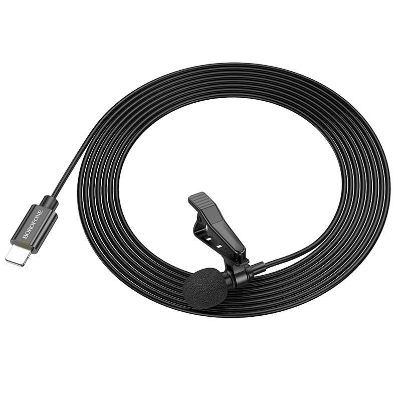 BOROFONE BFK11 Lavalier digitalni mikrofon za pametne telefone, 100 Hz–20 kHz, SNR ≥75 dB, Ugrađena baterija, Model BFK11