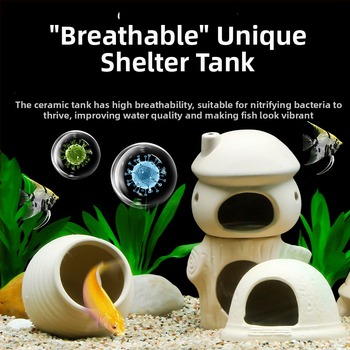 Kerámiából készült akváriumi menedék — agyagkaspó stílusban, tájépítéshez, szaporításhoz és rejtőzéshez, 200 g