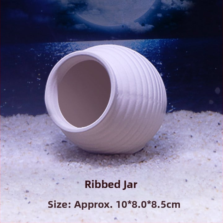 Kerámiából készült akváriumi menedék — agyagkaspó stílusban, tájépítéshez, szaporításhoz és rejtőzéshez, 200 g