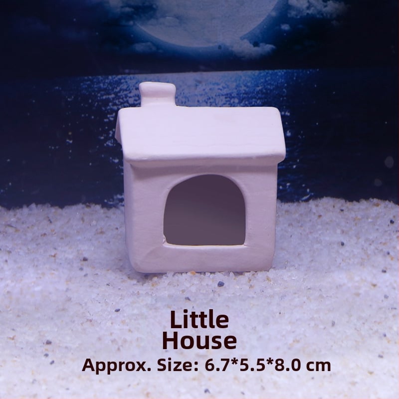 Kerámiából készült akváriumi menedék — agyagkaspó stílusban, tájépítéshez, szaporításhoz és rejtőzéshez, 200 g