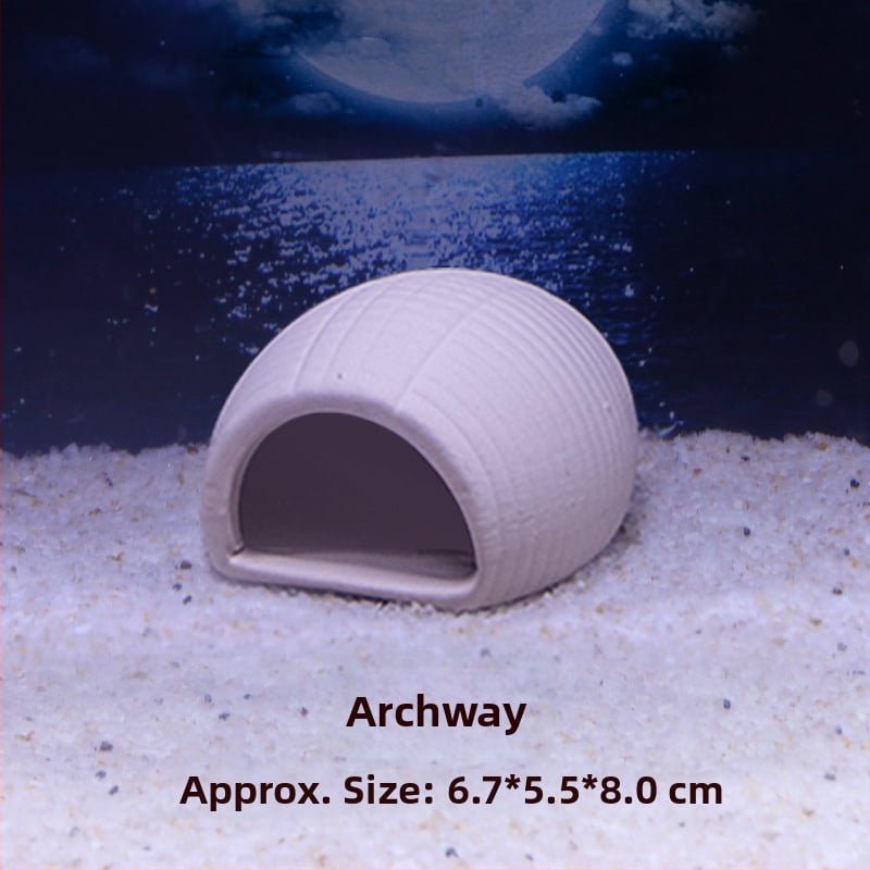 Kerámiából készült akváriumi menedék — agyagkaspó stílusban, tájépítéshez, szaporításhoz és rejtőzéshez, 200 g