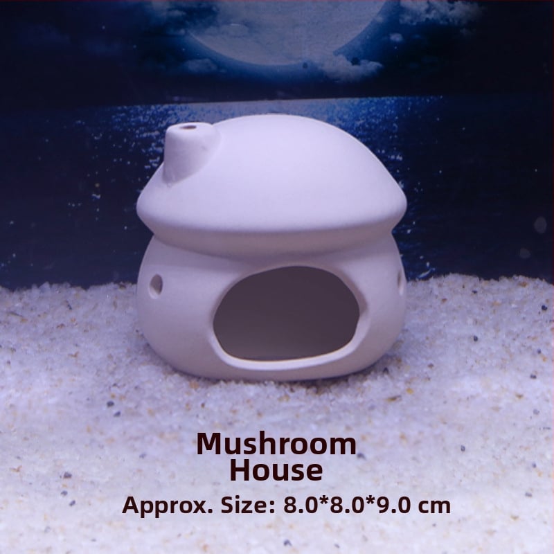 Kerámiából készült akváriumi menedék — agyagkaspó stílusban, tájépítéshez, szaporításhoz és rejtőzéshez, 200 g