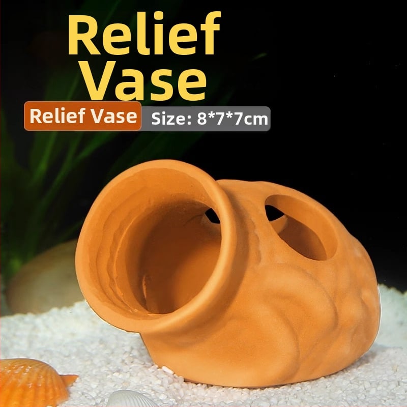 Kerámiából készült akváriumi menedék — agyagkaspó stílusban, tájépítéshez, szaporításhoz és rejtőzéshez, 200 g