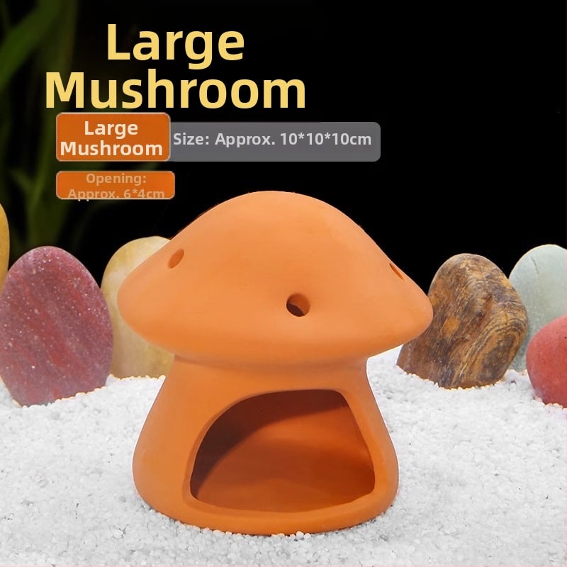 Kerámiából készült akváriumi menedék — agyagkaspó stílusban, tájépítéshez, szaporításhoz és rejtőzéshez, 200 g