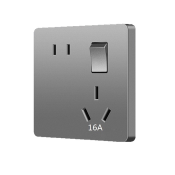 Zidni panel prekidača i utičnice s jednim upravljačem, pet rupa, 10A, 220-250V AC, kontakti od fosfor-bronza, CCC certifikat