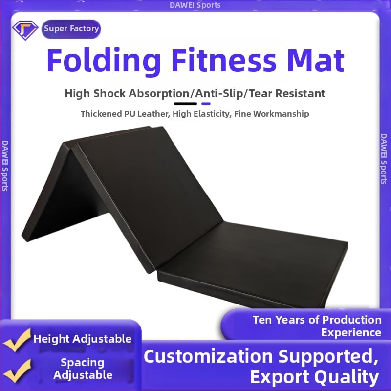 PU trijų dalių sulankstomas fitneso kilimėlis – putų kilimėlis, 40 mm storio, 1 vnt., sporto kilimėlis, licencijuotas privatus ženklas