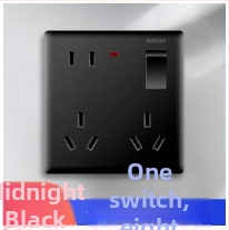 Sienas slēdža kontaktu paneļš, 1 grupas ar 8 atverēm, 86. tips, sienas uzstādīšana, Jaunais nacionālais standards, 10A, AC250V