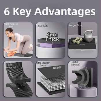 Macyo tasakaal jooga matt - nitrilkumm, 6 mm paksus, 1 kg kaal, sobib tuumiktreeninguks