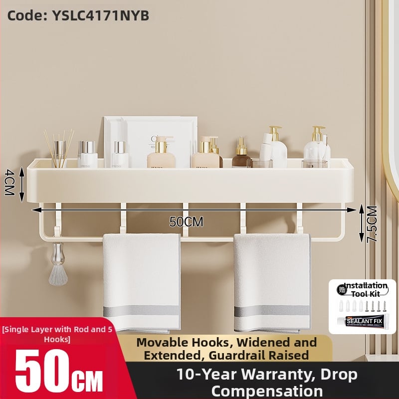 Police na kúpeľňu na uskladnenie – hliníková zliatina, sprejový náter, štvorcový tvar, nosnosť 30 kg, jednovrstvová alebo dvojvrstvová konštrukcia