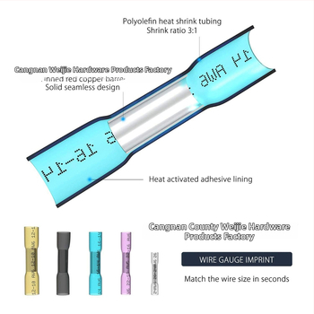 Weijie zīmola siltumizstiepjamais ūdensizturīgais vidējais termināla savienotājs, 1 kodols, PE izolators, automobiļu elektronikai