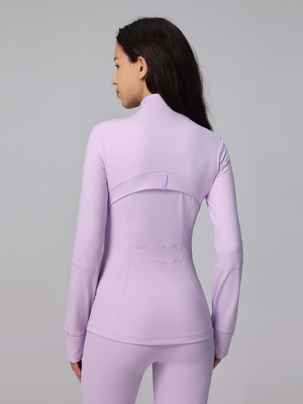 Joga lauko švarkas su stačiu kaklu, siauras siluetas, ilgos rankovės, žiemai