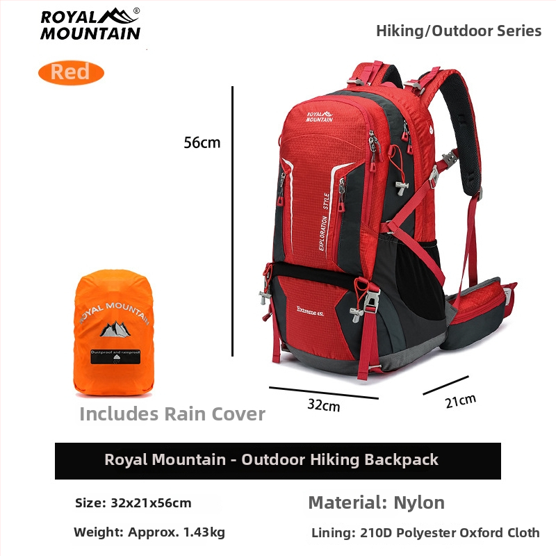 Royal Mountain matkakott - nailonist, hingav, veekindel, kulumisvastane, ergonoomiline kumer seljatugi