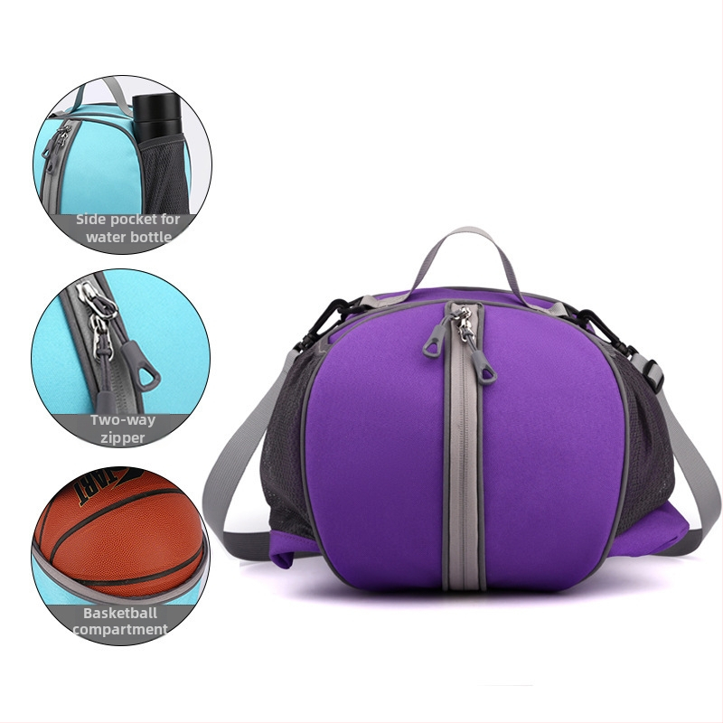 Krepšinio maišas su vienu/dviem pečių dirželiais, treniruočių sportinė kuprinė, Oxford audinys, spausdintas logotipas, Weika prekė, tinkama krepšiniui, futbolui ir tinkliniui